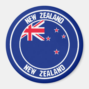 Imán Emblema redondo de Nueva Zelanda