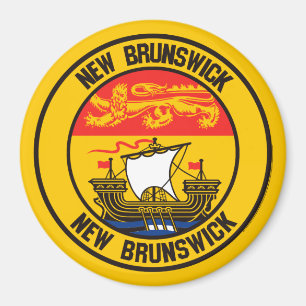 Imán Emblema redondo de Nuevo Brunswick
