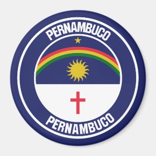 Imán Emblema redondo de Pernambuco