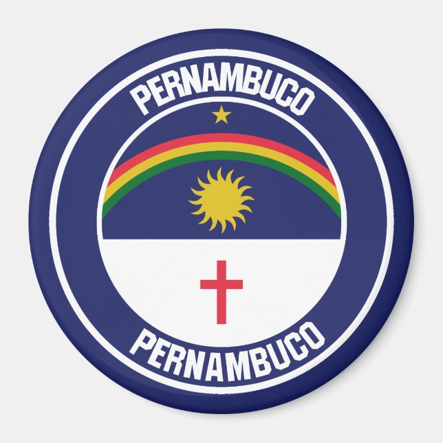 Imán Emblema redondo de Pernambuco (Frente)