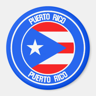 Imán Emblema redondo de Puerto Rico