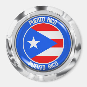 Imán Emblema redondo de Puerto Rico