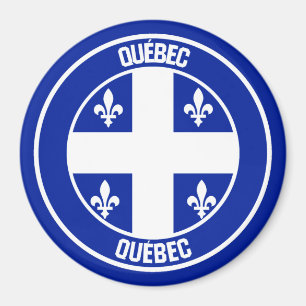 Imán Emblema redondo de Quebec