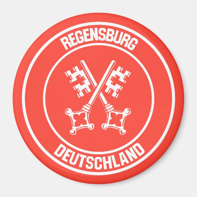 Imán Emblema redondo de Regensburg (Frente)