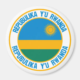 Imán Emblema redondo de Rwanda