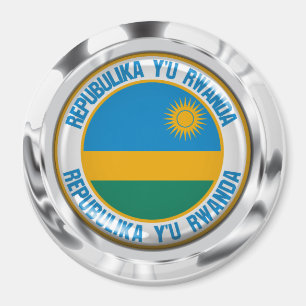Imán Emblema redondo de Rwanda