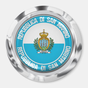 Imán Emblema redondo de San Marino
