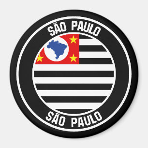 Imán Emblema redondo de São Paulo