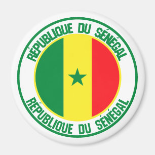 Imán Emblema redondo de Senegal