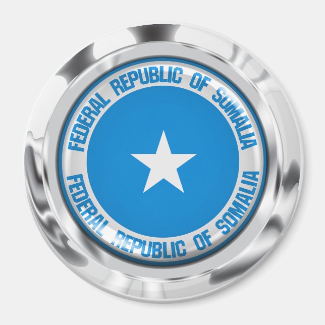 Imán Emblema redondo de Somalia (Frente)