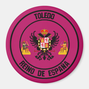 Imán Emblema redondo de Toledo