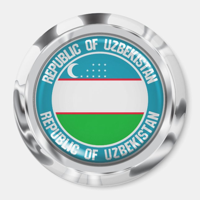 Imán Emblema redondo de Uzbekistán (Frente)