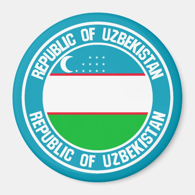 Imán Emblema redondo de Uzbekistán (Frente)