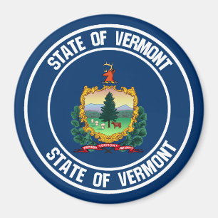 Imán Emblema redondo de Vermont