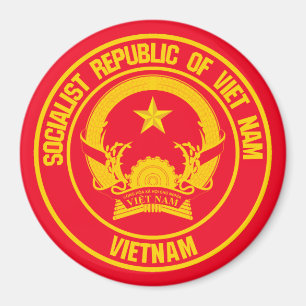 Imán Emblema redondo de Vietnam
