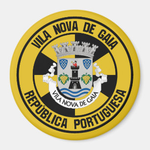 Imán Emblema redondo de Vila Nova de Gaia