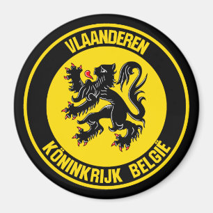 Imán Emblema redondo de Vlaanderen