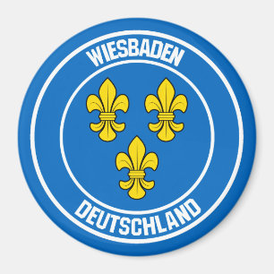 Imán Emblema redondo de Wiesbaden