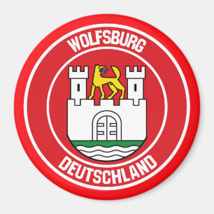 Imán Emblema redondo de Wolfsburg