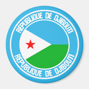 Imán Emblema Redondo de Yibuti