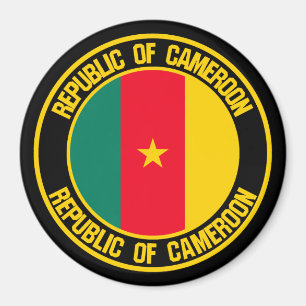 Imán Emblema redondo del Camerún