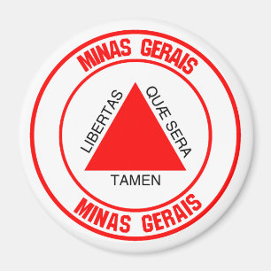 Imán Emblema redondo del Minas Gerais