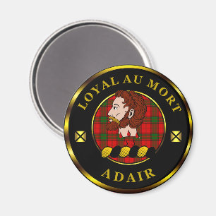 Imán Emblema y tartán del clan Adair