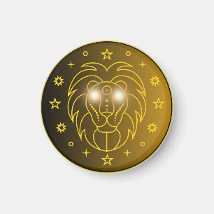 Imán Emblema zodiacal de Leo   Símbolo celestial minima
