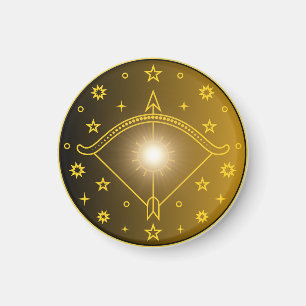 Imán Emblema Zodiacal Sagitario Símbolo Celestial Mínim