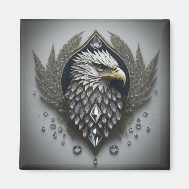 Imán Emblemas de águila de cristal (Frente)