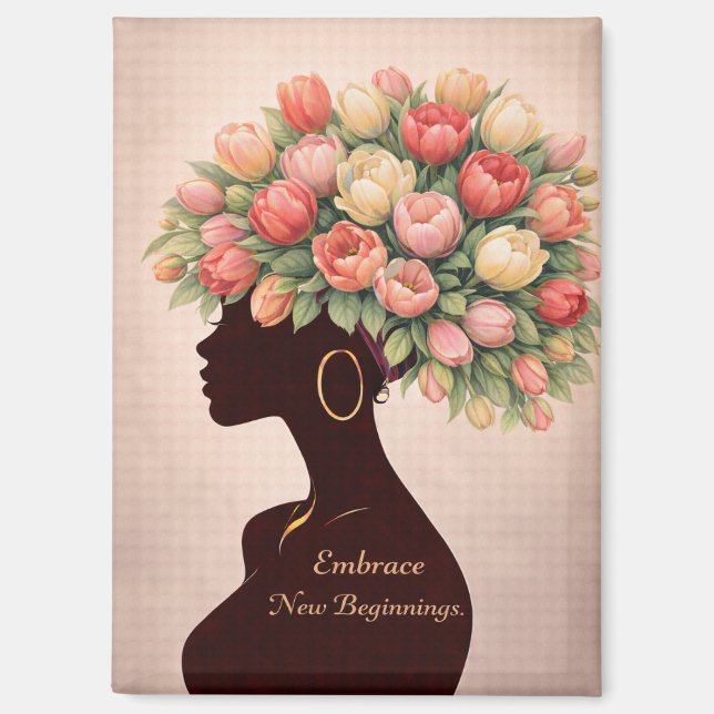 Imán Embrace New Beginnings Inspirational Magnet (Anverso)