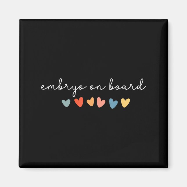 Imán Embryo On Board Heart Ivf Transfer Day Fertility N (Frente)