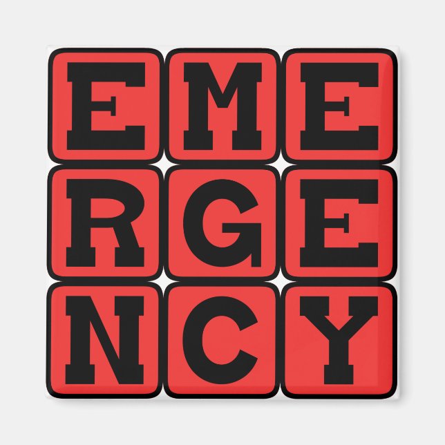 Imán Emergencia, el tiempo es esencial (Frente)