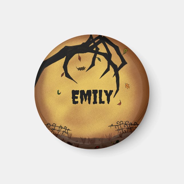 Imán Emo de Mano Espeluznante Personalizado (Frente)