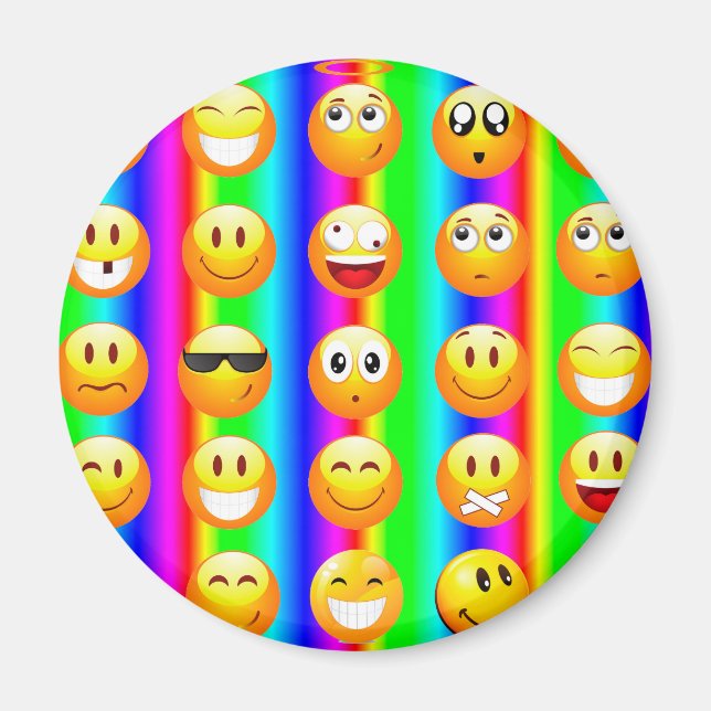 Imán emoji arco iris (Frente)