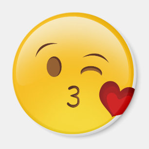 Imán emoji-beso-cara