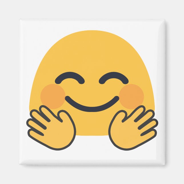 Imán Emoji de abrazo (Frente)
