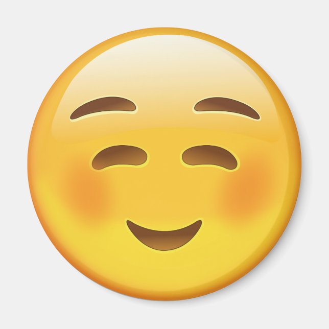 Imán Emoji de cara blanca sonriente (Frente)