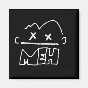 Imán emoji de cara divertida de meh