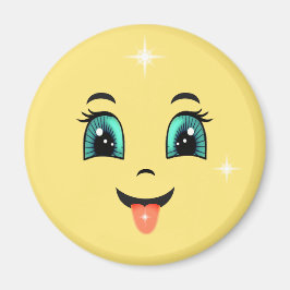 Imán Emoji de Cara Feliz Lindo