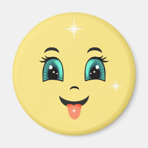 Imán Emoji de Cara Feliz Lindo