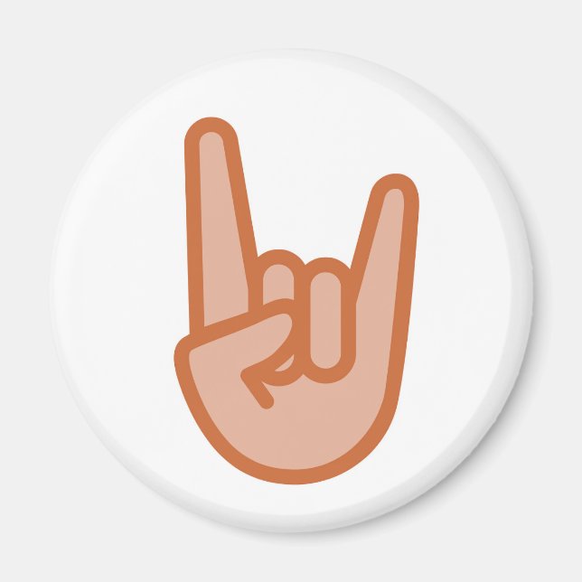 Imán Emoji De Guay Rock On Hand (Frente)
