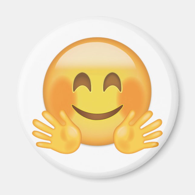 Imán Emoji de la cara de abrazo (Frente)