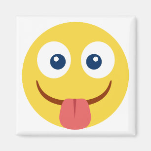 Imán Emoji de lengua agarrotada