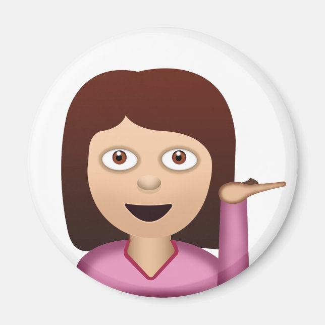 Imán Emoji de persona del servicio de información (Frente)