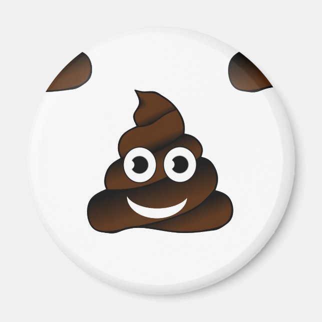 Imán emoji de poop divertida (Frente)