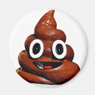 Imán emoji de poop graciosa