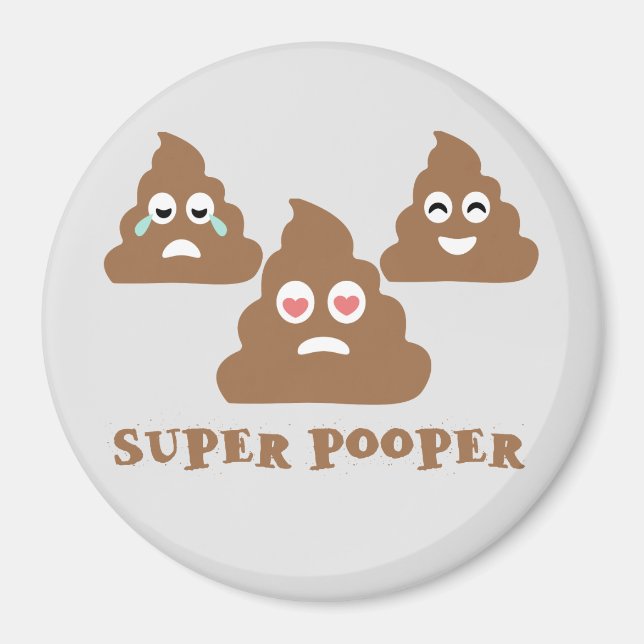 Imán Emoji de Super Pooper (Frente)