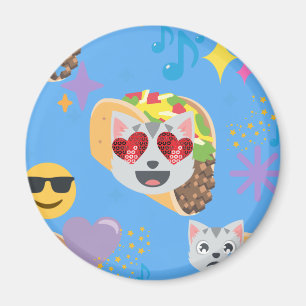Imán emoji de taco cat