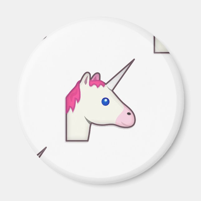 Imán emoji de unicornio (Frente)